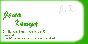 jeno konya business card